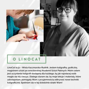 Wakacje z kaligrafią online z LinoCat – Retro redisówka