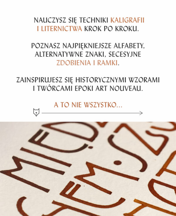 5-miesięczny kurs kaligrafii online. Perły secesji - litery w stylu Art Nouveau - obrazek 2