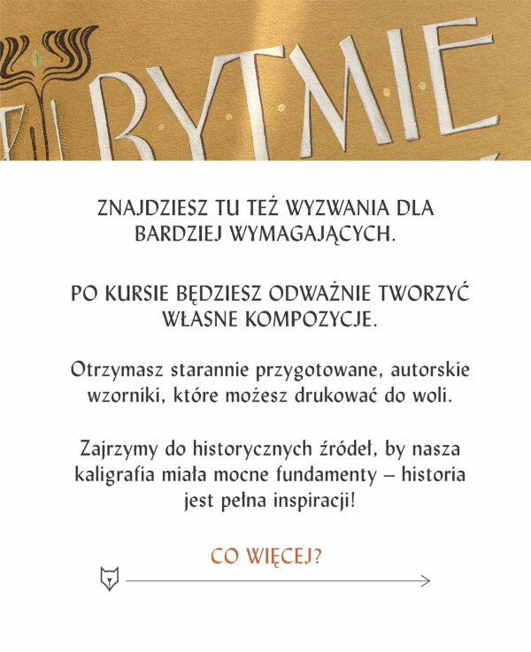 5-miesięczny kurs kaligrafii online. Perły secesji - litery w stylu Art Nouveau - obrazek 3