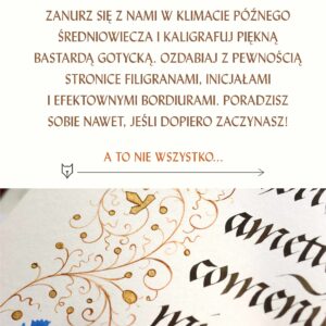 5-miesięczny kurs kaligrafii online. Bastarda gotycka 2026